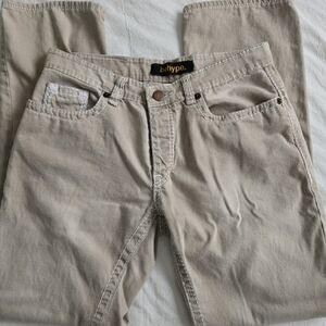 Mens Tan Denim Button-fly Jeans Size 32